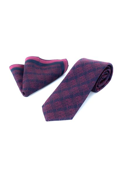 Oppland Men's Tie Classic, Can Be Shaped with Handkerchief, Stain Resistant, Stylish Patterned, Modern, Thin, Wide Design