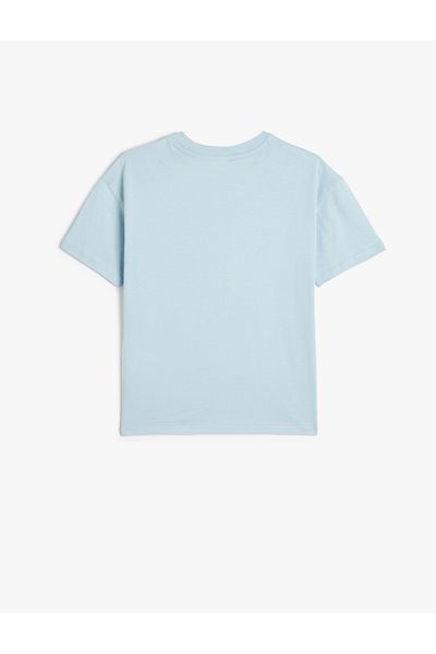 Koton Tricou de bază oversize, cu mânecă scurtă, decolteu, bumbac