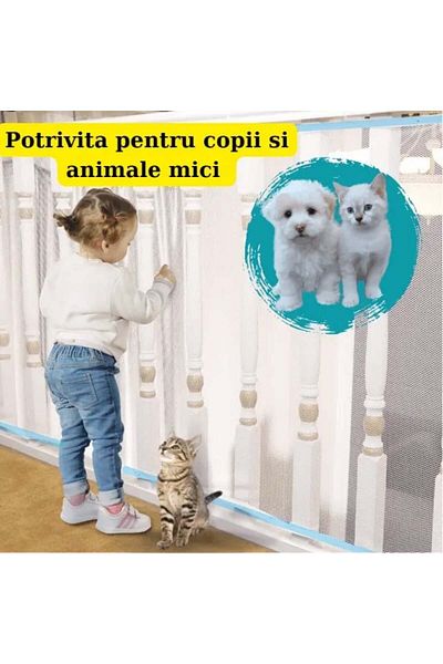 Empria Safety Net For Stairs, Railings, Balconies, For Dogs And Cats, , 300 X 78 Cm, White