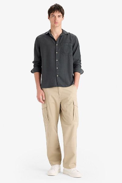 DeFacto Regular Fit Basic μακρυμάνικο πουκάμισο B2907AX25SP