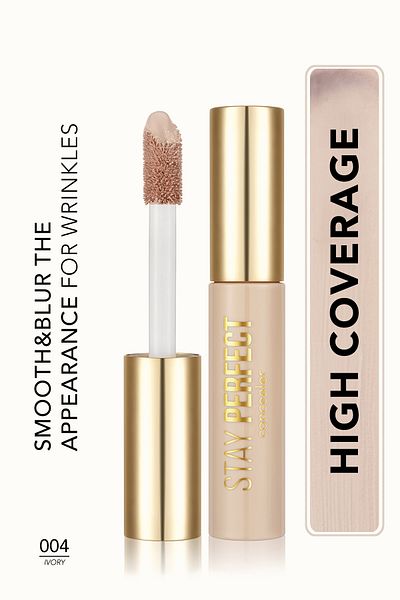 Flormar Natural Finish Concealer (COOL BOTTON) - Stay Perfect Concealer - 004 Ivory -8682536085502