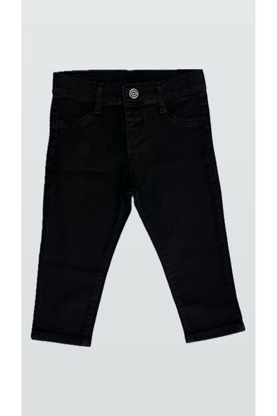 minny max Children's Jean Black Denim Jeans Trousers with Adjustable Elastic Waist