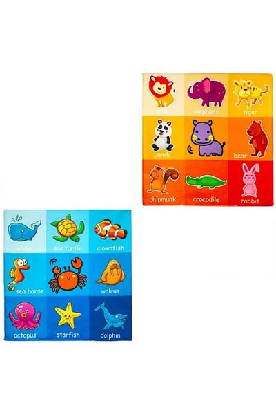 Empria Baby sensory blanket, educational soft toy, 27 x 27 cm, Empria, Animals