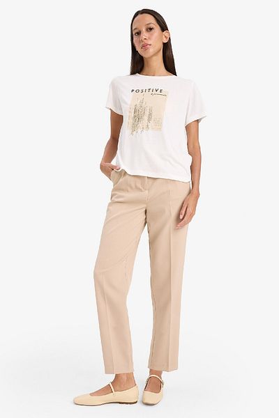DeFacto Regular Fit Crew Neck Printed Short Sleeve T-Shirt F3044Ax25Sp