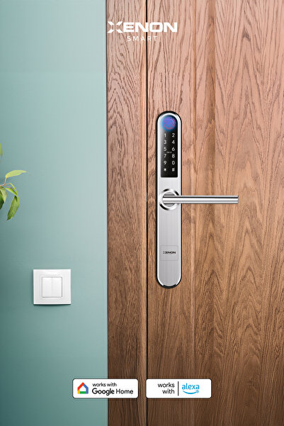 Xenon Smart Akıllı Kapı Kilidi | Parmak İzli, WiFi, Şifreli, Kartlı, Mobil Kontrollü, Elektronik Kilit (X8057)