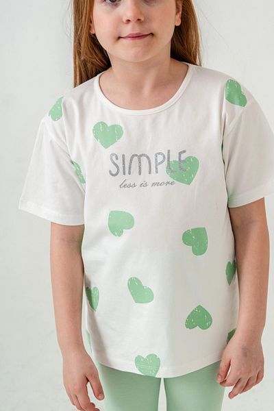 My Hanne Simple Printed Baby Girl Suit with Heart 50654