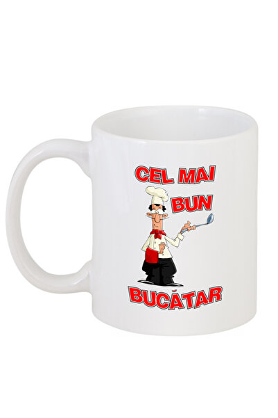 OEM Cană albă personalizată „Cel mai bun bucătar”, INOVATIX®. 330ml