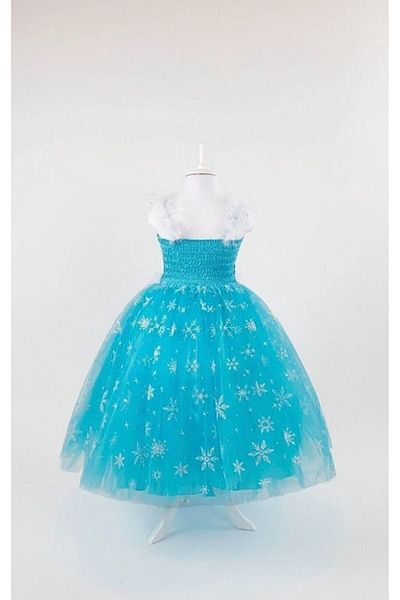 kostüm selesi Elsa Strappy Frozen Στολή - Tarlatanlı, γιορτινό φόρεμα γενεθλίων για κορίτσι