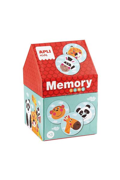 Apli Kids Joc educativ Memo, Apli, jetoane Animale Safari, 24 piese in cutie casuta, +3 ani
