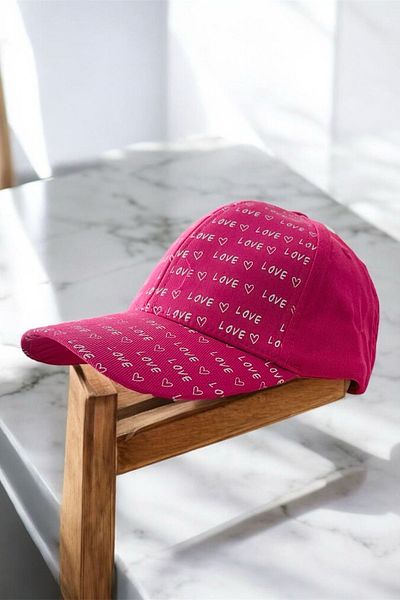 Minigimin Cicileri My Little One's Cicileri (4-8 Years Old) Love Printed Sports Cap - Fuchsia
