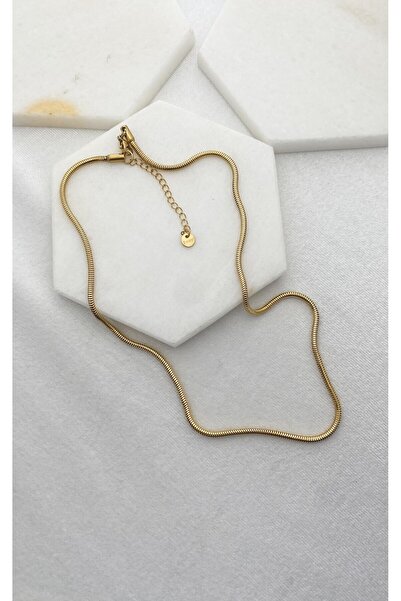 Sacha Accessories Yılan Zincirli Gold Çelik Kolye