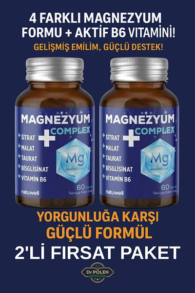 Natuwell Magnesium Complex 60 Tablets x 2