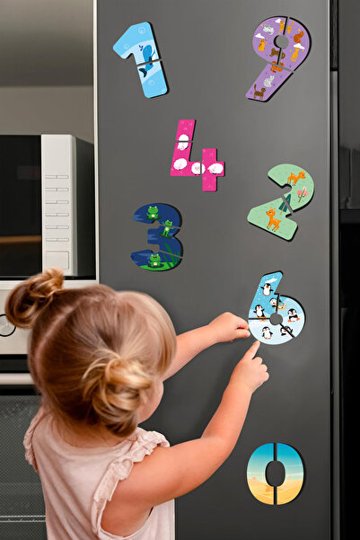 Çocuk Akademi Mıknatıs Özellikli Eğlenceli Puzzle Sayılar