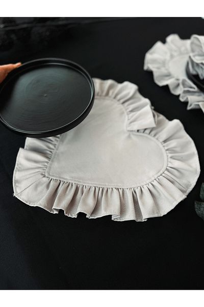 KaiHome Heart Whirling Moonlit Linen Supla / Αμερικανικό Σερβίρισμα 6 τεμαχίων