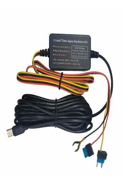 AK AKEEYO Type-C Low Voltage Protection 24Hrs Surveillance Hardwire Kit for AKY-T1 Dashcam