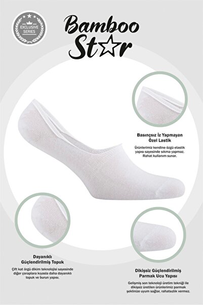bamboo star Ανδρικές κάλτσες μπαλαρίνας Assorti χωρίς ραφές, αόρατο αντιολισθητικό τακούνι σιλικόνης Premium 4 πακέτο