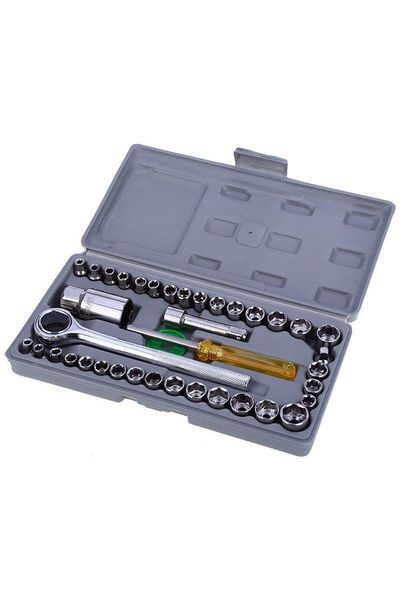 STOREMAX Sbl 40 Piece Socket Set Plastic Boxed Combination Socket Wrench Set Sblshp 1064356