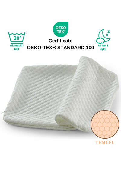 Rudu Ten Hissiyatlı Yastık Kılıfı Visco Visko 60x40x14cm