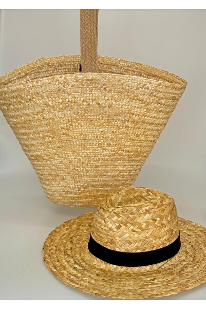 AKTEZ-EL Жіночий комплект: солом'яний капелюх і сумка