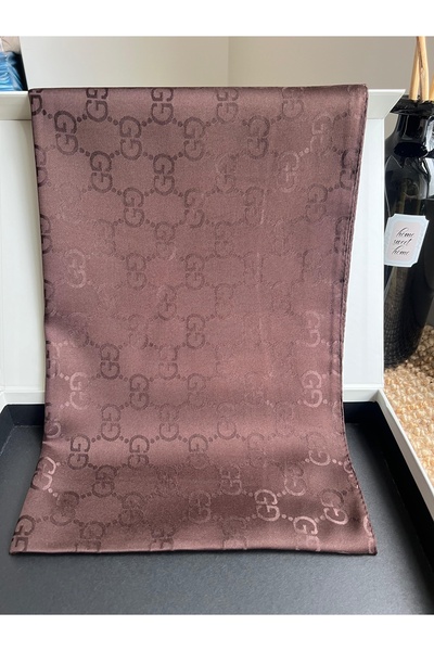 VaVscarfs وشاح جاكار بنمط G بني