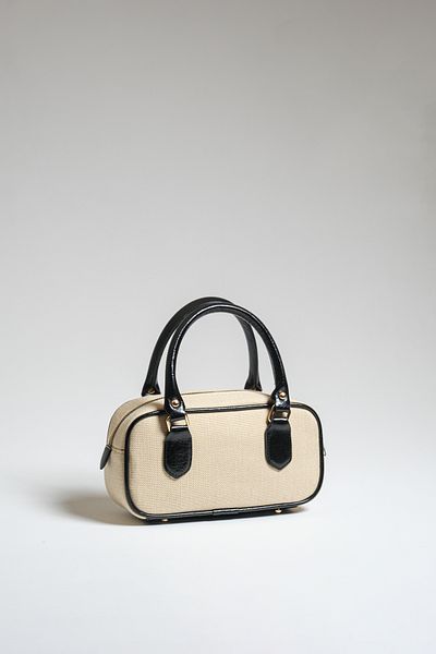 Çantacımstore Women's Straw Look Mini Tote Bag Black