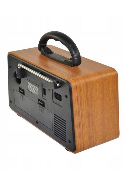 Denx راديو HI-FI قابل لإعادة الشحن مع ريموت تحكم عن بعد، بطارية ذات سعة كبيرة، محمول ، راديو FM بنمط قديم