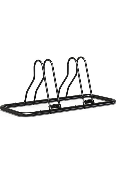 COOYA Bike Stand, Adjustable, for Bicycle Floor Parking Storage (2-Compartment/Black)