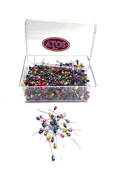 ATOS Damla Başlı Toplu Iğne 250gr Renkli