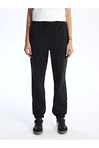 LC Waikiki XSIDE Siyah Kadın Beli Lastikli Düz Jogger Eşofman Altı
