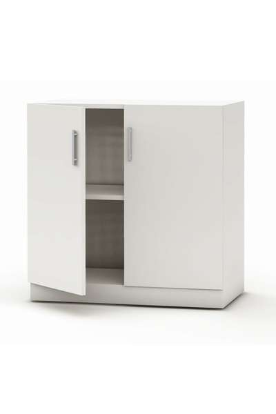 Mahmayi خزانة متوسطة الارتفاع مع رفين - مفصلات إغلاق ناعمة، أثاث مكتب منزلي للتخزين