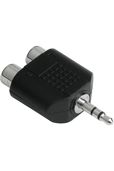 Hama 43359 Short Audio Adapter with 3.5 mm Stereo Jack Plug and 2 RCA Sockets