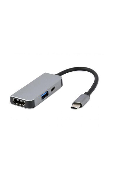 Gembird HUB USB Gembird A-CM-COMBO3-02, USB Type C (Gri)