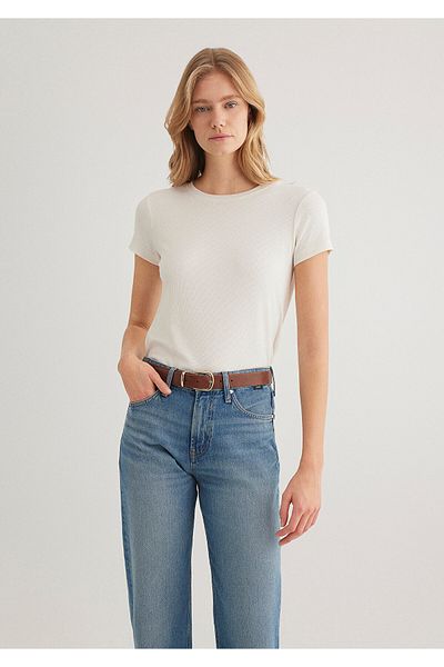 Mavi White Basic T-Shirt Slim Fit 1612904 -80194