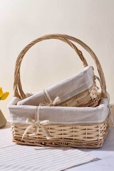 Perotti Salice Hasır 2 Li Piknik Sepeti ve Organizer