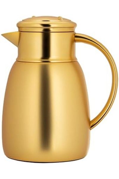 ALSAIF Coffee And Tea Vaccum Flask In Matt Gold / Leak-proof And Keeps Drinks Hot 0.35 Liter