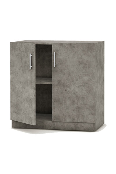 Mahmayi خزانة متوسطة الارتفاع مع رفين - مفصلات إغلاق ناعمة، أثاث مكتب منزلي للتخزين