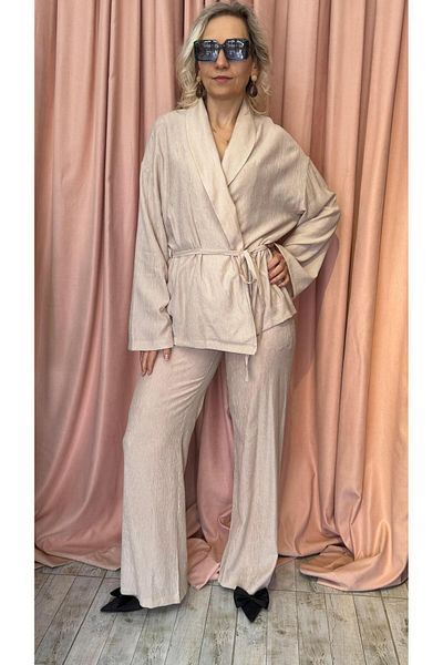 Hotfashion Shawl Collar Kimono Suit