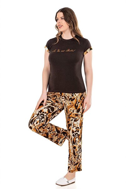 FLZ BÜYÜK BEDEN BATTAL YAZLIK MODAL PAMUK KISA KOL PİJAMA DOWRY B08-62