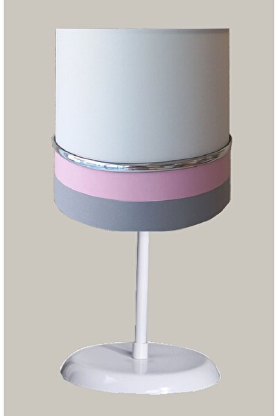 teknotrust White Gray Pink Fabric Covered Bedroom Young and Children's Room L...