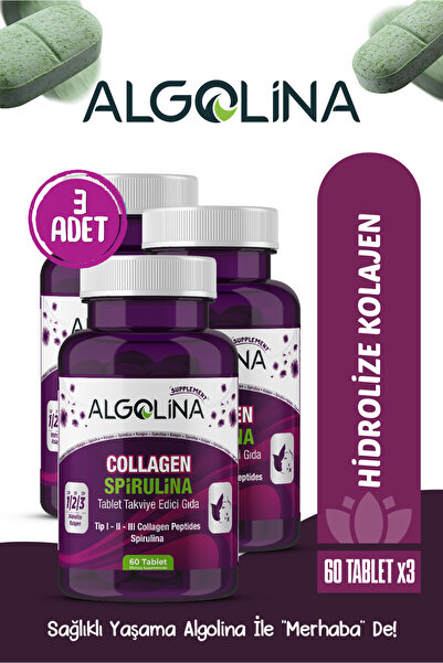 Algolina Collagen+spirulina Tablet Takviye Edici Gıda -1260 Mg 60 Tablet-(kol...