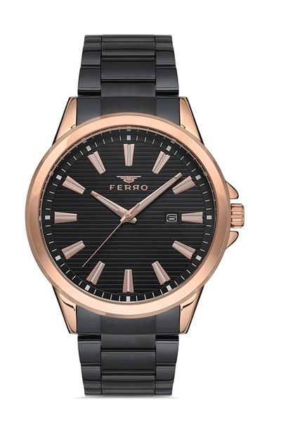 FERRO Black Steel Cord Men's Wristwatch F11930A-R