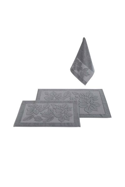 Romans Derya Bath Mat Set 3 Pieces Smoked
