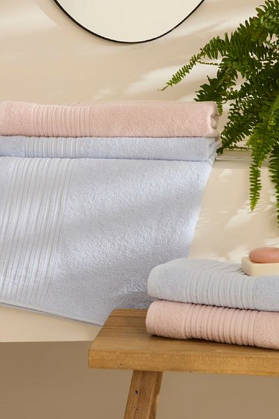 Karaca Home Line Soft 100% Cotton 4 Piece Bath Set Powder-Blue