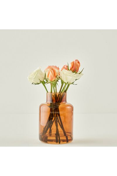 Bella Maison Γυάλινο βάζο Lore Amber (14x14x20 cm)