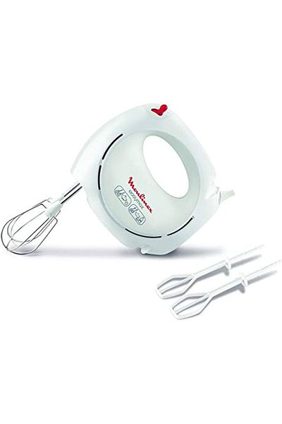 Moulinex MOULINEX Hand Mixer | Easy Max Hand Mixer | 200 W | 5 speeds | White | Plastic/Stainless Steel | 2 Y