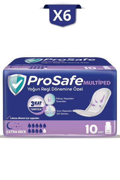 PROSAFE Multiped Extra Gece 10'lu X6