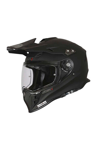 Just1 J34 Pro Outerspace Mat Siyah Güneş Vizörlü Cross Kask