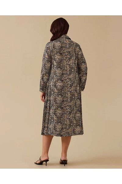 Gala-Xi Women's Plus Size Shirt Collar Print Dress 10002421314012