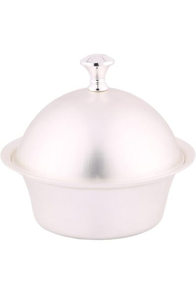 Generic Round metal date bowl from Al-Saif, Size: Small, Color: Matte Silver,...