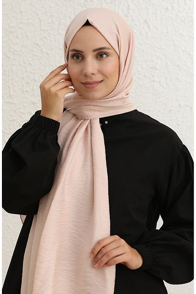 sefamerve Ροζ Flat Shawl - Μοντέλο 1090-08